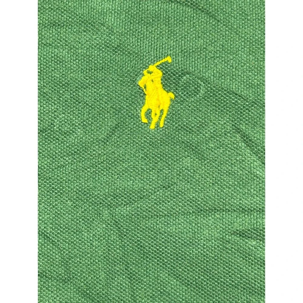 Polo Ralph Lauren Polo Shirt Cotton Pique Green Large Mens